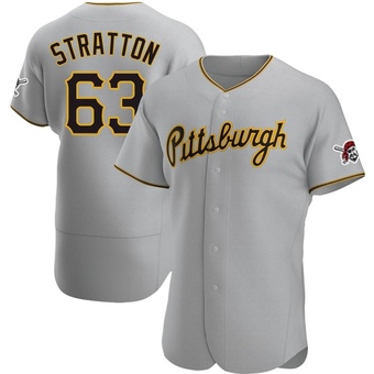 Authentic Pittsburgh Pirates Hunter Stratton Road Jersey - Gray