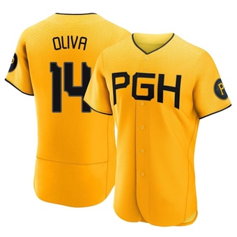 Authentic Pittsburgh Pirates Jared Oliva 2023 City Connect Jersey - Gold