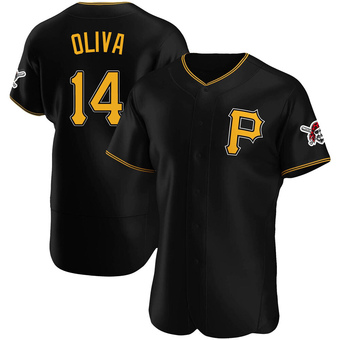 Authentic Pittsburgh Pirates Jared Oliva Alternate Jersey - Black