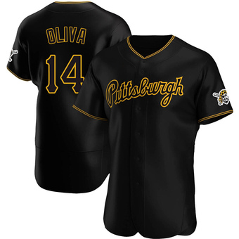 Authentic Pittsburgh Pirates Jared Oliva Alternate Team Jersey - Black