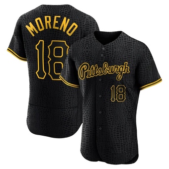 Authentic Pittsburgh Pirates Omar Moreno Snake Skin City Jersey - Black