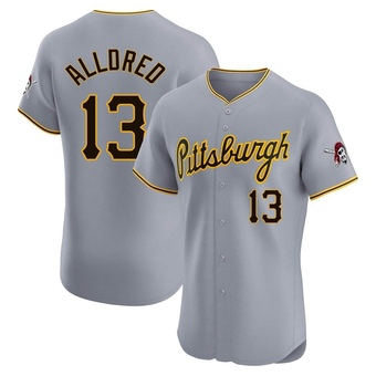 Elite Pittsburgh Pirates Cameron Alldred Road Jersey - Gray