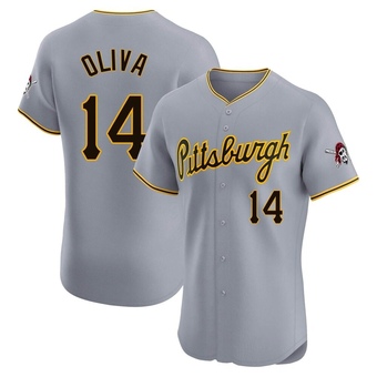 Elite Pittsburgh Pirates Jared Oliva Road Jersey - Gray