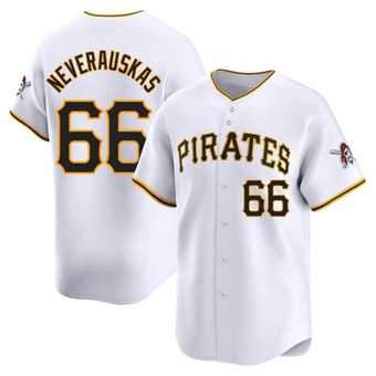 Limited Pittsburgh Pirates Dovydas Neverauskas Home Jersey - White