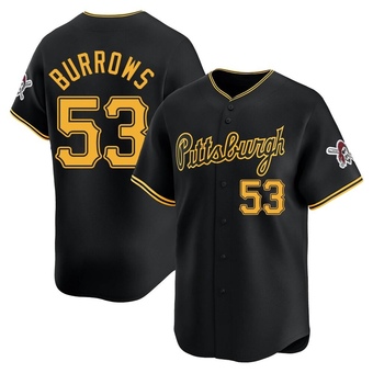 Limited Pittsburgh Pirates Mike Burrows Alternate Jersey - Black