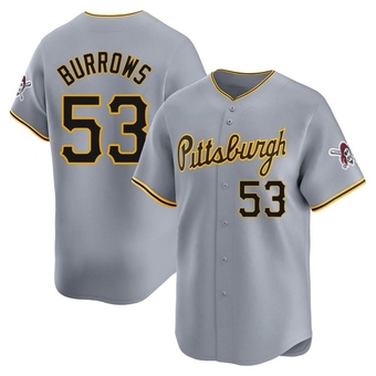 Limited Pittsburgh Pirates Mike Burrows Away Jersey - Gray