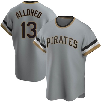 Replica Pittsburgh Pirates Cameron Alldred Road Cooperstown Collection Jersey - Gray