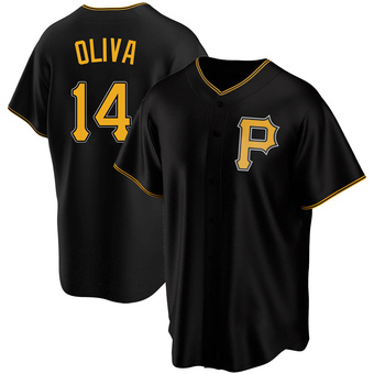 Replica Pittsburgh Pirates Jared Oliva Alternate Jersey - Black