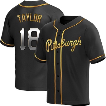 Replica Pittsburgh Pirates Michael Taylor Alternate Jersey - Black Golden