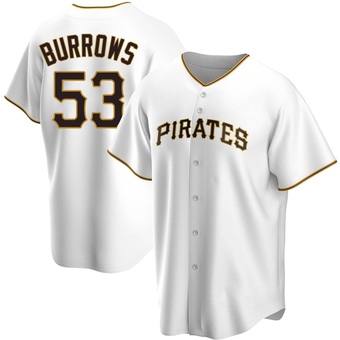 Replica Pittsburgh Pirates Mike Burrows Home Jersey - White