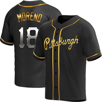 Replica Pittsburgh Pirates Omar Moreno Alternate Jersey - Black Golden