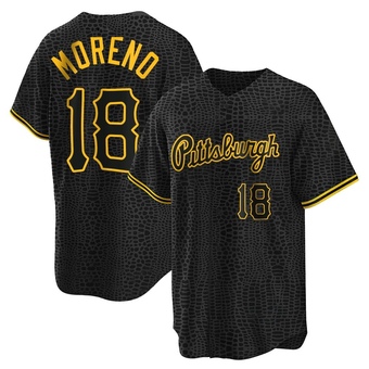 Replica Pittsburgh Pirates Omar Moreno Snake Skin City Jersey - Black