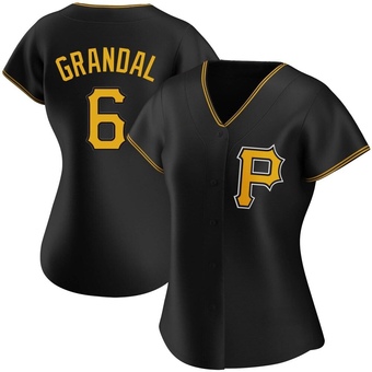 Women's Authentic Pittsburgh Pirates Yasmani Grandal Alternate Jersey - Black