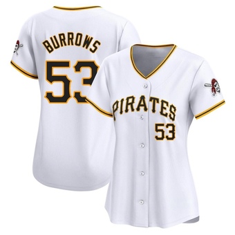 Women's Limited Pittsburgh Pirates Mike Burrows Home Jersey - White